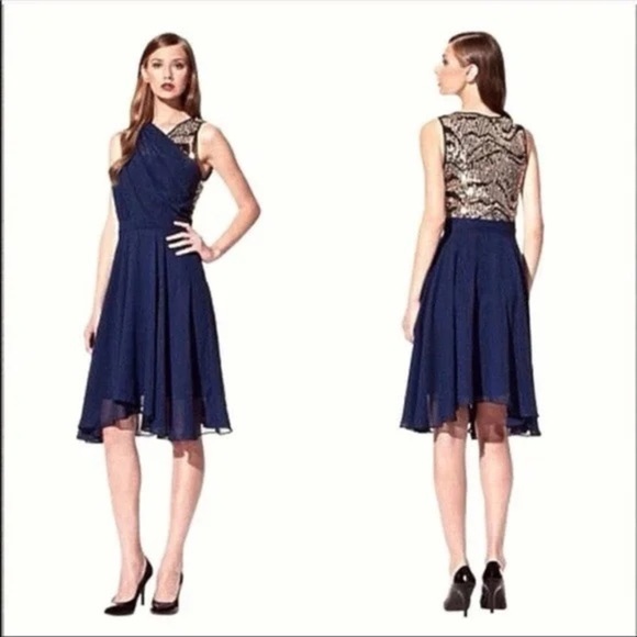 3.1 Phillip Lim x Target Women's Blue Sequins Sheer Cocktail Midi Dress Size 16 - Picture 1 of 16